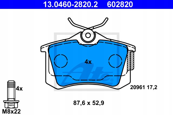 DISQUES SABOTS DE FREIN ATE ARRIÈRE - VW EOS GOLF V 253MM photo 3 - milautoparts-fr.ukrlive.com