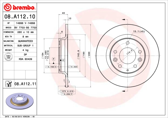 DISQUES I SABOTS DE FREIN BREMBO ARRIÈRE MAZDA 6 GG/GY GH photo 2 - milautoparts-fr.ukrlive.com