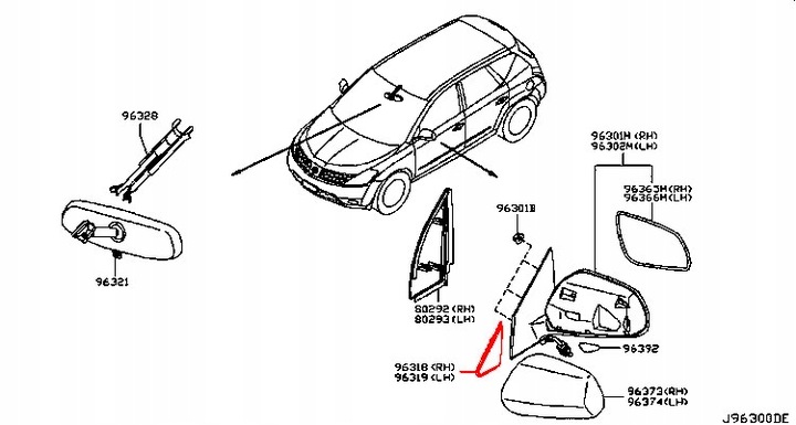 NISSAN MURANO BLIND PLUG FACING WING MIRRORS photo 3 - milautoparts-fr.ukrlive.com