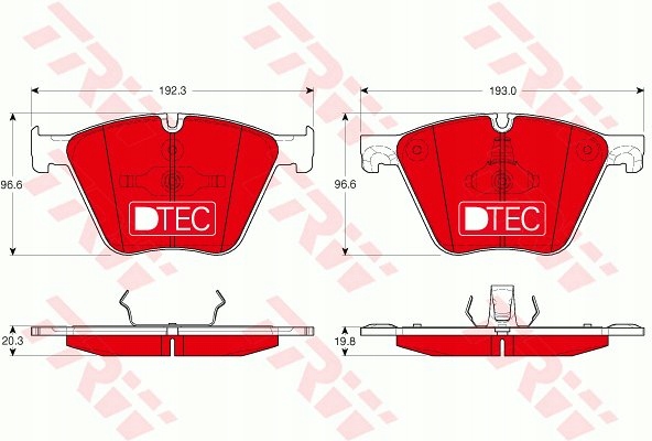 PADS TRW DTEC - FRONT BMW X6 F16 photo 2 - milautoparts-fr.ukrlive.com