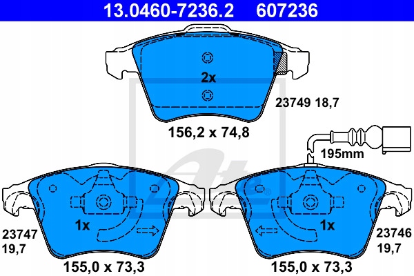 DISQUES SABOTS DE FREIN ATE AVANT - VW TRANSPORTER V 308MM photo 3 - milautoparts-fr.ukrlive.com