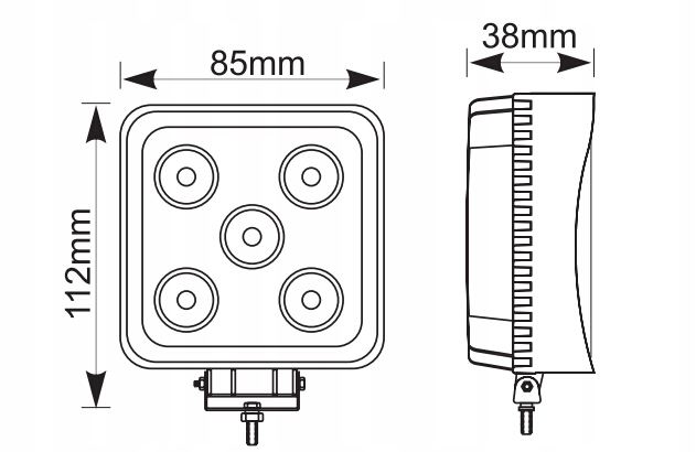 FEU DE FONCTIONNEMENT 5X3W TRUCK LED – MINI KWADRAT PROMO photo 2 - milautoparts-fr.ukrlive.com