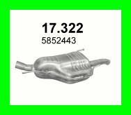 SILENCER SYSTEM OUTLET REAR OPEL ZAFIRA A 2.0D/2.2D 09.00-06.05 photo 2 - milautoparts-fr.ukrlive.com