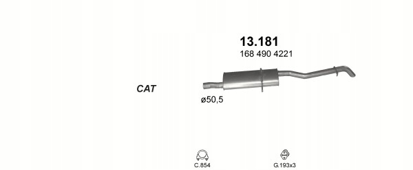 SILENCER END MERCEDES A -KLASA IN 168 POJ. 1,7CDI photo 2 - milautoparts-fr.ukrlive.com