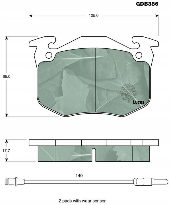 TRW PADS FRONT PEUGEOT 505 1979-91. photo 2 - milautoparts-fr.ukrlive.com