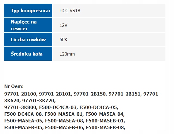 HYUNDAI AVEC 977012B100 COMPRESSEUR DU CLIMATISEUR photo 5 - milautoparts-fr.ukrlive.com