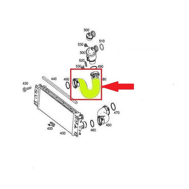 TUBE JUNCTION PIPE TURBO RADIATOR MERCEDES 9065284182 photo 7 - milautoparts-fr.ukrlive.com