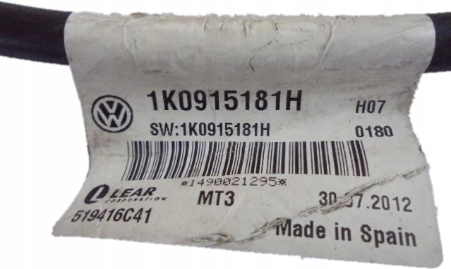 SEAT LEON II FACELIFT CLAMP CABLE MINUSOWY 1K0915181H photo 4 - milautoparts-fr.ukrlive.com