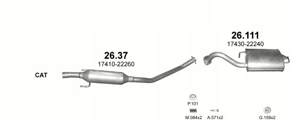 SILENCER END TOYOTA COROLLA VERSO POJ.1,6 01-04R. photo 2 - milautoparts-fr.ukrlive.com