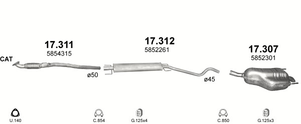 COIPLEUR ÉLASTIQUE +RURA OPEL ASTRA H POJ.1,6+1,8 photo 2 - milautoparts-fr.ukrlive.com