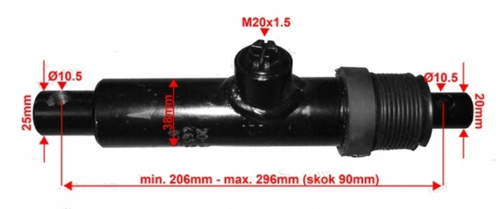 SHOCK-ABSORBER HYDRAULIC CN1A 20X86 L=296 photo 2 - milautoparts-fr.ukrlive.com