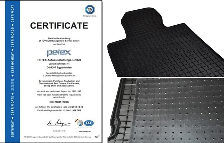 AUDI A3 8P (2003-2009) MATS RUBBER PETEX + PLUNGERS ORIGINAL photo 2 - milautoparts-fr.ukrlive.com