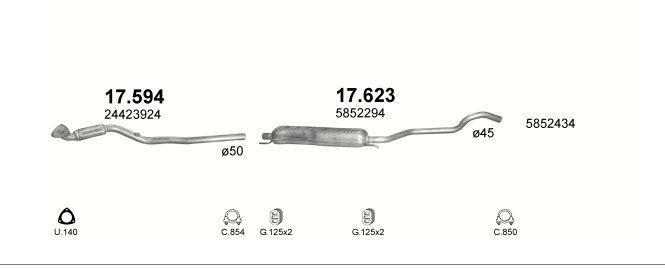 TUYAU OPEL ASTRA ZAFIRA 17.594 photo 11 - milautoparts-fr.ukrlive.com