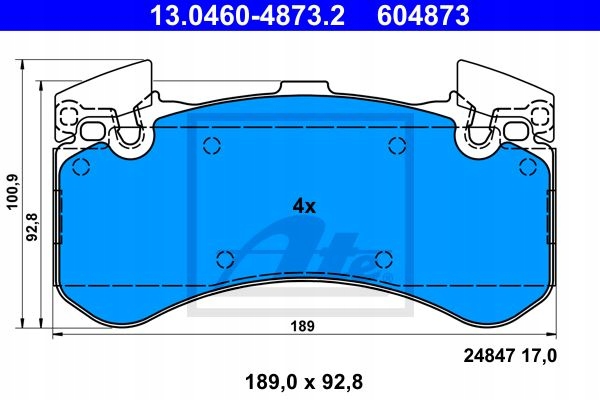 ATE PADS FRONT AUDI A8 D4 6.3 S6 C7 S7 S8 photo 2 - milautoparts-fr.ukrlive.com