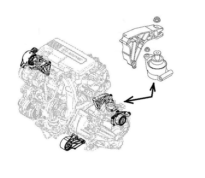 COUSSIN DE MOTEUR ARRIÈRE OPEL ASTRA 3 3 H ZAFIRA B photo 2 - milautoparts-fr.ukrlive.com