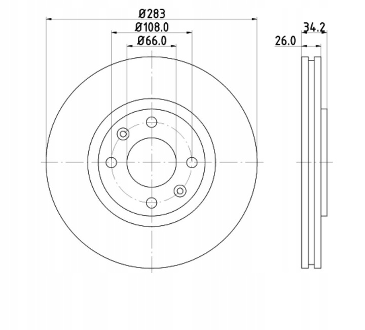 DISCS MIKODA 0545 GT PADS CITROEN C4 II 09R- FRONT 283MM photo 2 - milautoparts-fr.ukrlive.com