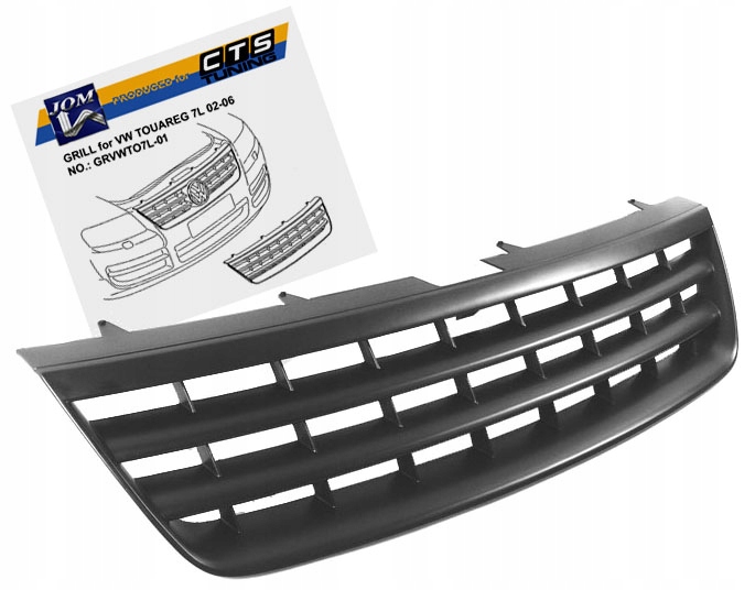 RADIATOR GRILLE WITHOUT SIGN VW TOUAREG TYPE 7L 10/02-11/06 CZ photo 3 - milautoparts-fr.ukrlive.com