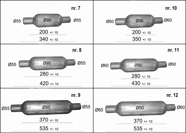 POT D'ÉCHAPEMENT UNIVERSEL DE MONTAGE / FI 45, 50, 55, 60 ' photo 3 - milautoparts-fr.ukrlive.com