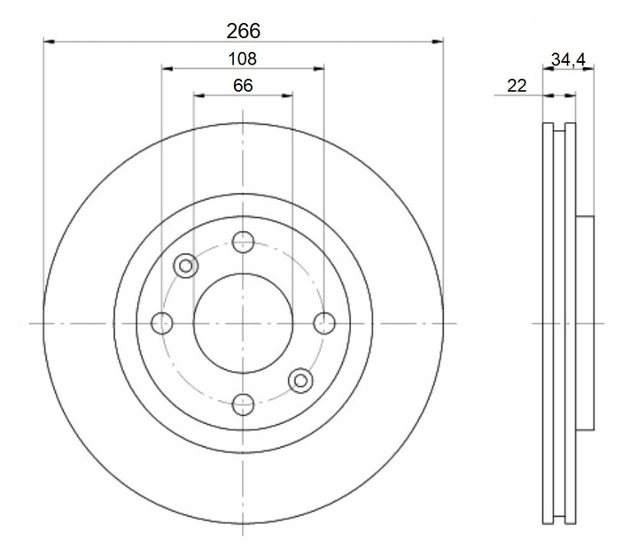 DISCS MIKODA 0544 GT PADS CITROEN C2 ENTERPRISE FRONT 266MM photo 2 - milautoparts-fr.ukrlive.com