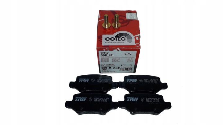 TRW PADS BRAKE MERCEDES VANEO A B CLASS T photo 1 - milautoparts-fr.ukrlive.com