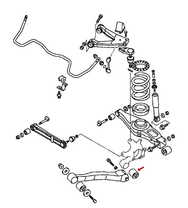 BUSHING SWINGARM / AXLE REAR MITSUBISHI PAJERO III 2000-2006 photo 10 - milautoparts-fr.ukrlive.com