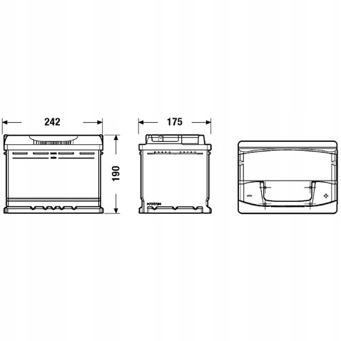 BATTERY EXIDE PREMIUM 64 AH 640A 64 AH EA640 photo 3 - milautoparts-fr.ukrlive.com