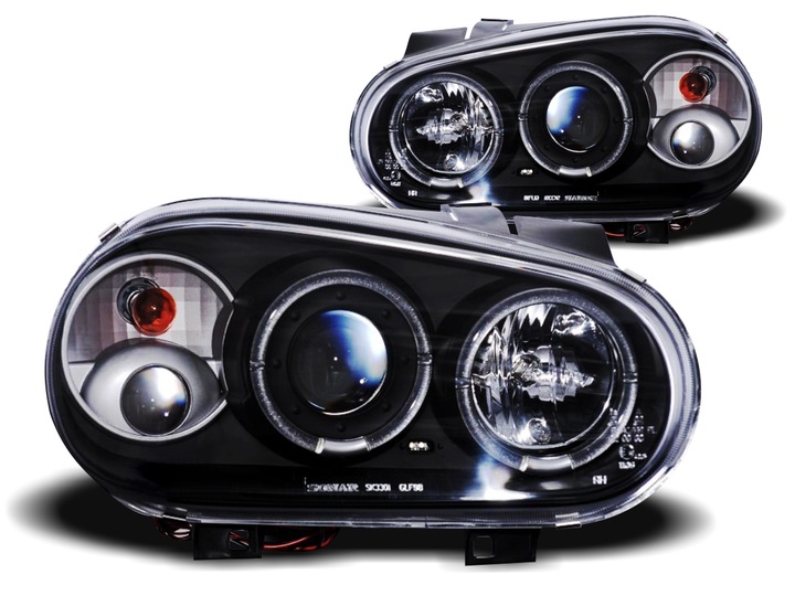 LAMPS VW GOLF 4 IV 98-04R RINGS LED ANGEL EYES SONAR BLACK photo 3 - milautoparts-fr.ukrlive.com