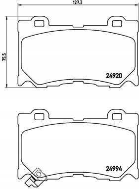 BREMBO PADS FRONT INFINITI Q50 3.0 3.5 3.7 photo 2 - milautoparts-fr.ukrlive.com