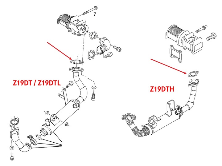 GARNITURE SOUPAPE EGR OPEL ASTRA H 3 ZAFIRA B 1.9 photo 2 - milautoparts-fr.ukrlive.com