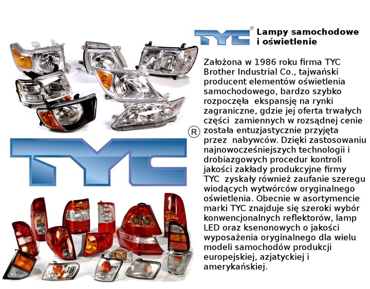 FEU AVANT GAUCHE TYC POUR TOYOTA COROLLA E11 97-00, ÉTAT NOUVEAU ZAMIENNA photo 5 - milautoparts-fr.ukrlive.com