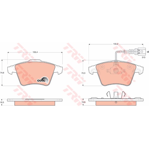 DISQUES WIERCONE BOZARTO GTR 333MM SABOTS DE FREIN TRW VW TRANSPORTER T5 MULTIVAN photo 4 - milautoparts-fr.ukrlive.com