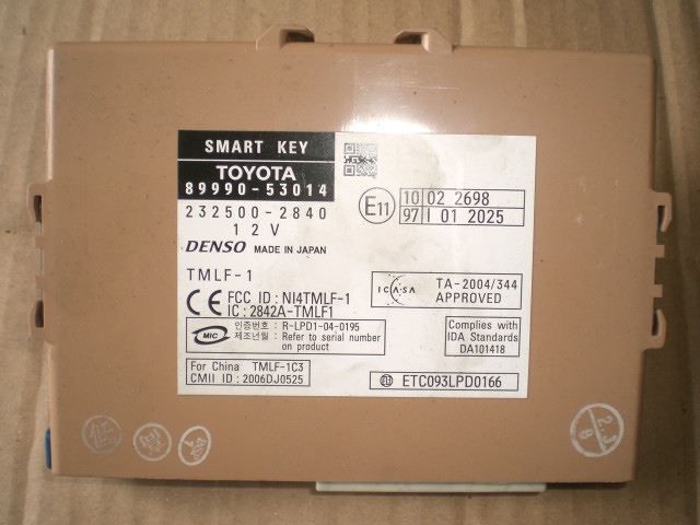 Блок управления smart key lexus is220d 2008 год 89990-53014, Цена