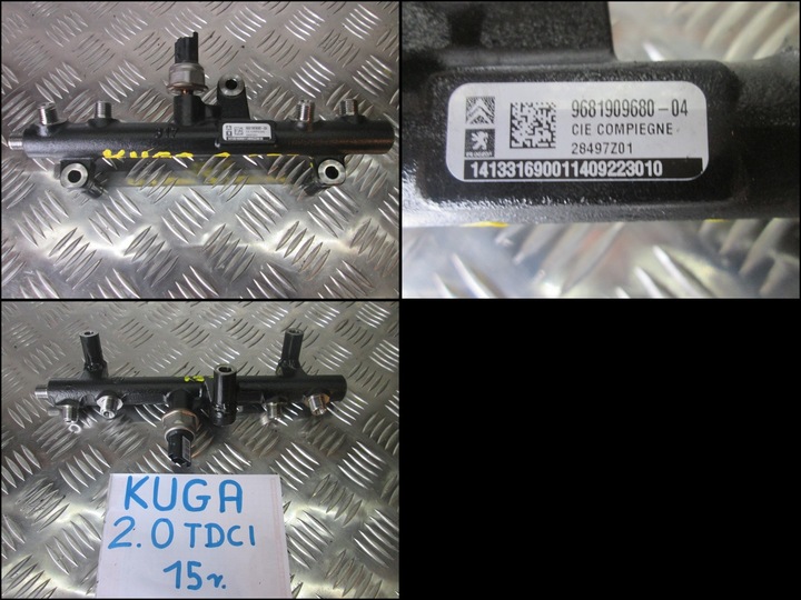 Топливная рампа ford kuga 2, 0tdci mk2 2015 год 9681909680, Цена