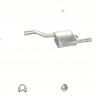 фото №1, Глушитель конечный ford focus poj.2,0 98-04r.combi+ подвес