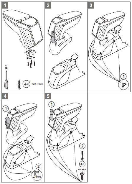 фото №11, Подлокотник fiat 500l 2012- подлокотник armster 2 серебряный