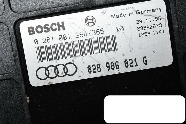 фото №3, Компьютер audi a4 b5 1.9 028906021g 0281001364/365