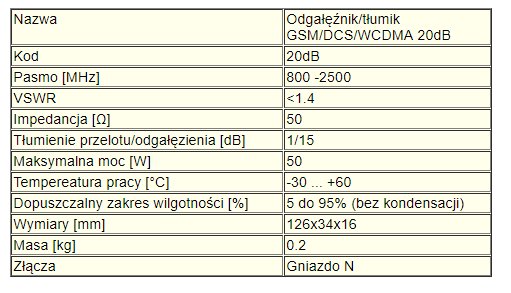 Ответвитель GSM / DCS / WCDMA 20dB атенюатор