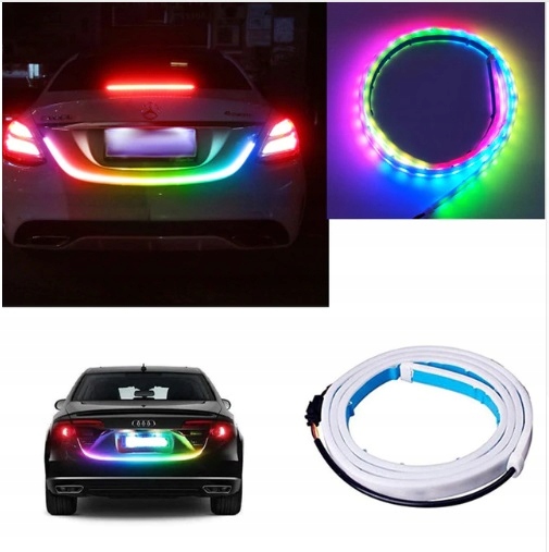 фото №1, Стрічка стрічка led rgb drl багажник плаваючий поворотник третій сплав 122cm