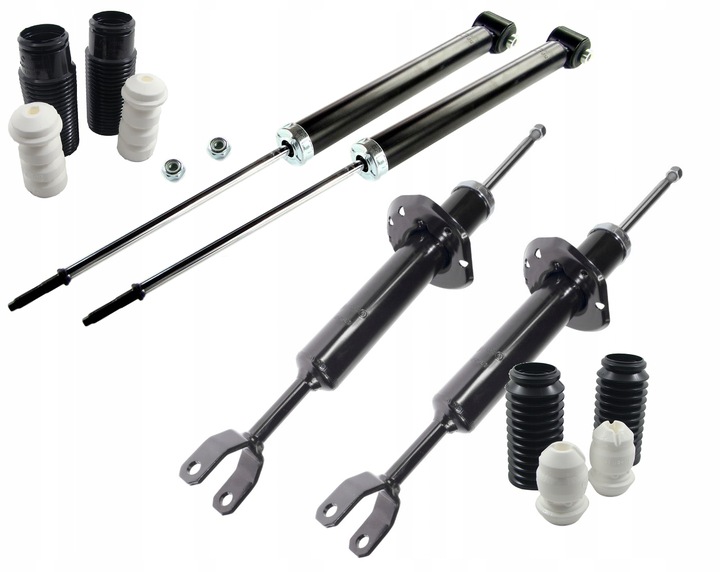 фото №1, Амортизатори x4 зад + перед vw passat b5 audi a6 c5 gaz +відбійники + захисні накладки