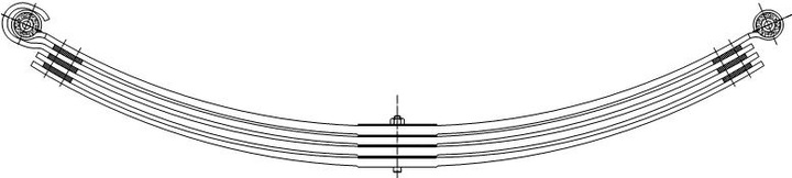 фото №1, Ресора ресори mercedes 1514 1517 1520 1524 перед 4p