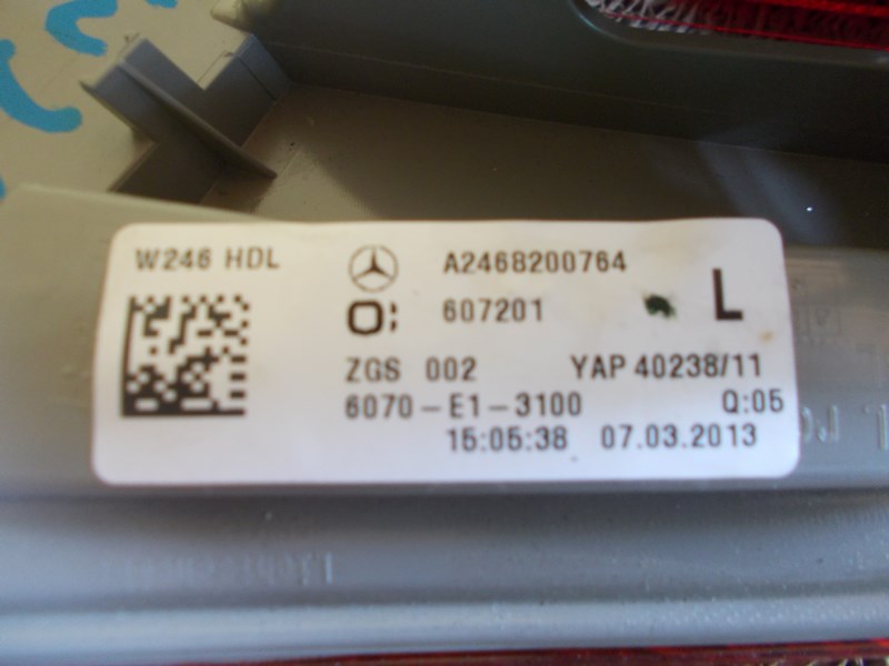 фото №8, Лампа задня задня ліва mercedes b klasa w246