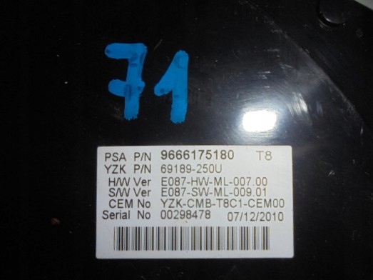 фото №4, Peugeot 3008 счетчик приборы 9666175180 anglia