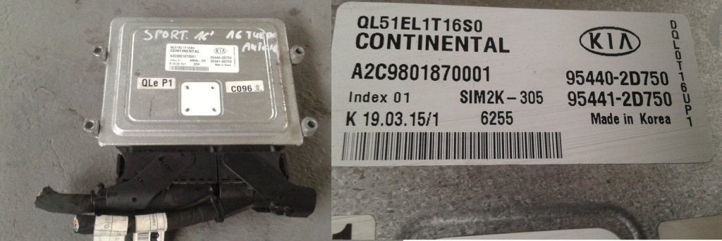 фото №1, Kia sportage iv 16r 1.6 t-gdi бортовий комп'ютер 95440-2d750