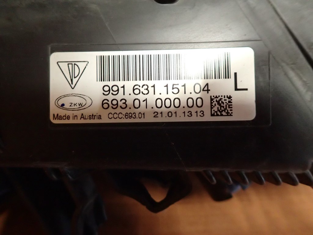 фото №4, Лампа ліва drl led porsche 911 s 99163115104 2011-