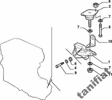 фото №4, Alfa romeo 166 2,0 ts lancia kappa tds v6 r4 r5 подушка коробки левая nkpl