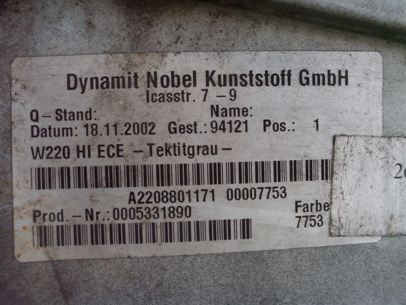 фото №5, Бампер задняя задний mercedes s-klasa w220 98-05r