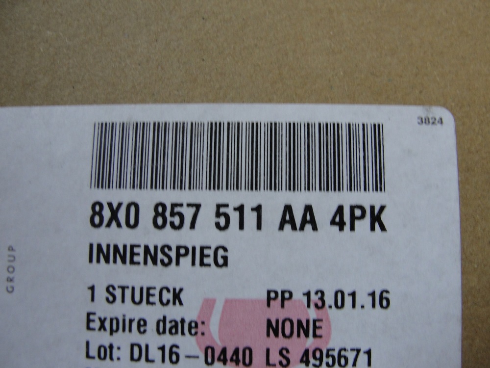 фото №8, Дзеркало внутрішнє audi a1 8x0 8u0 8x0857511aa