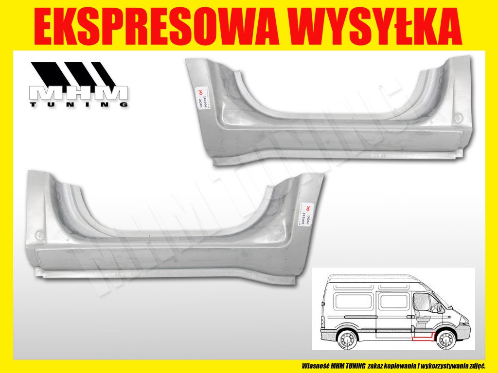 фото №2, Порог ремкомплект renault master movano 1998-2010 l