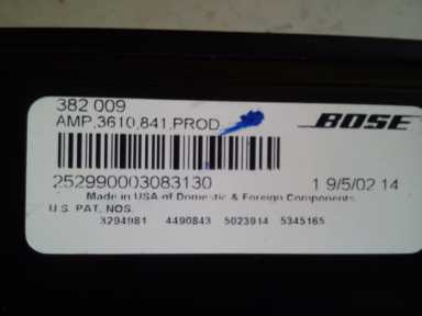 Усилитель аудио alfa fiat lancia thesis bose amp 3610841 оригинальный номер с Разборки