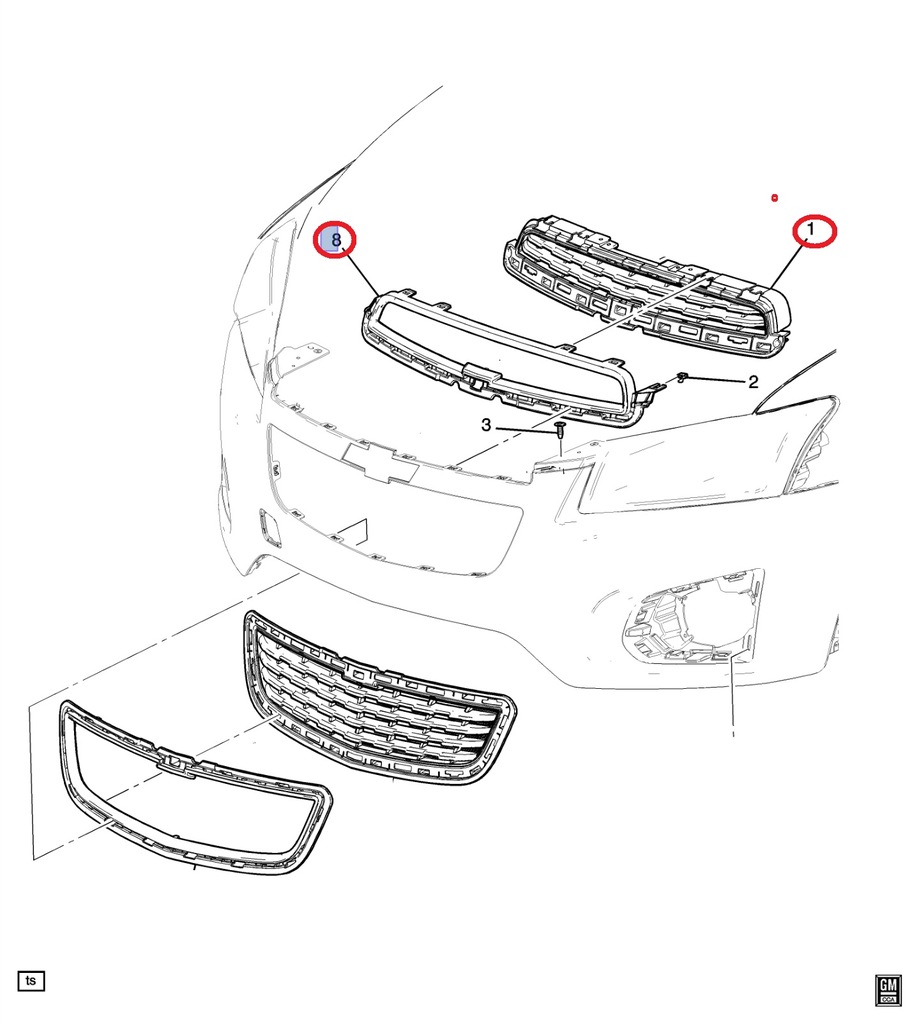 фото №1, Nowa решётка радиатора решётка радиатора хром комплект chevrolet trax